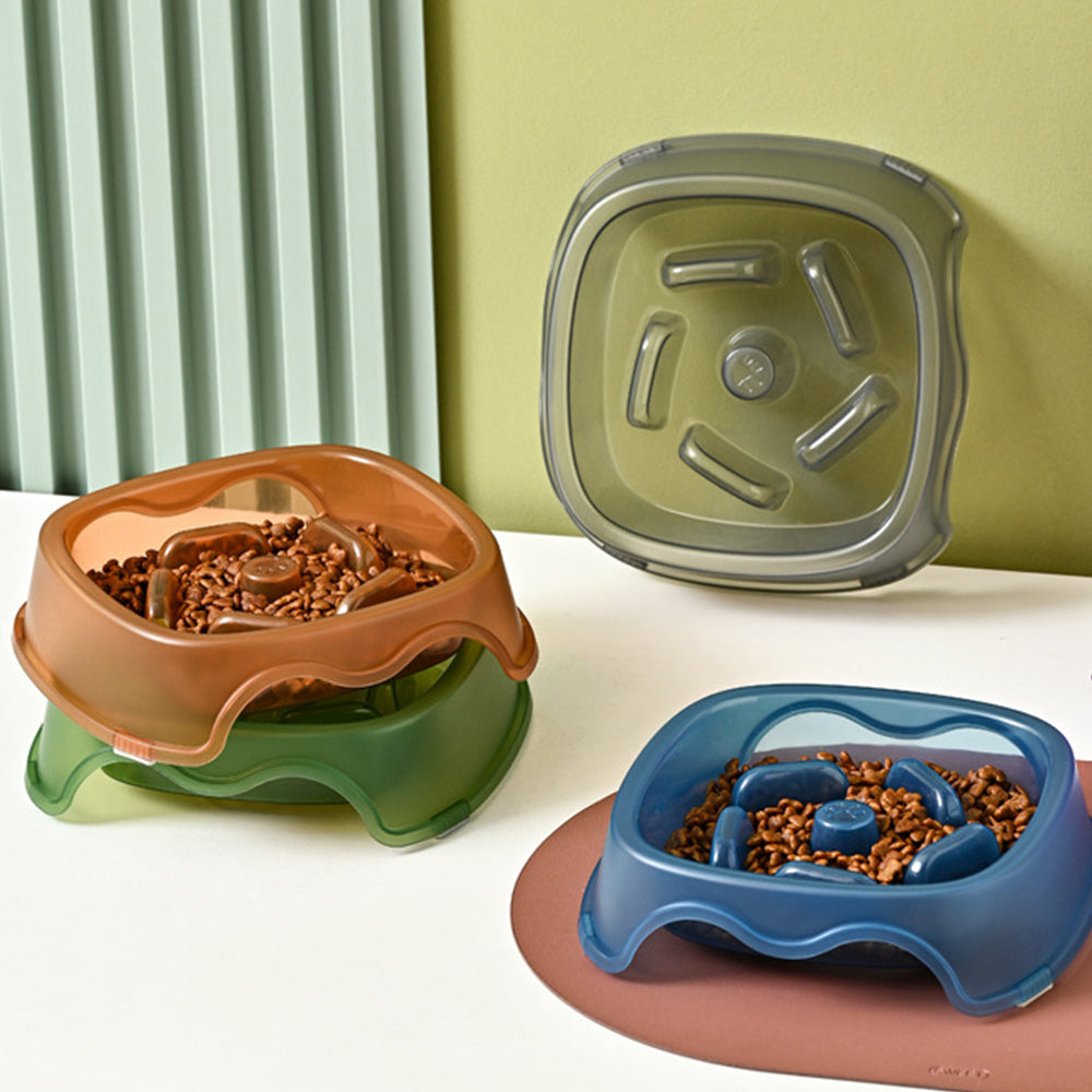 Pet Slow Feeding Bowl Anti Choking Water Food Feeder