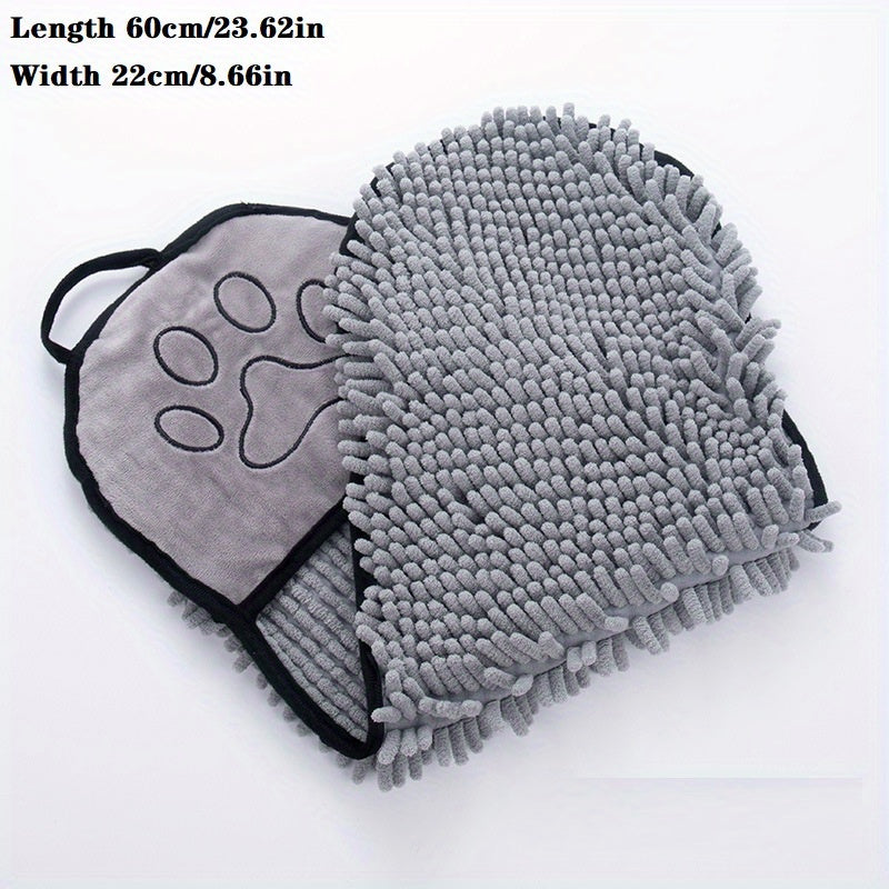 Super Absorbent Microfiber Pet Towel Quick-Dry Washable with Hand Pockets
