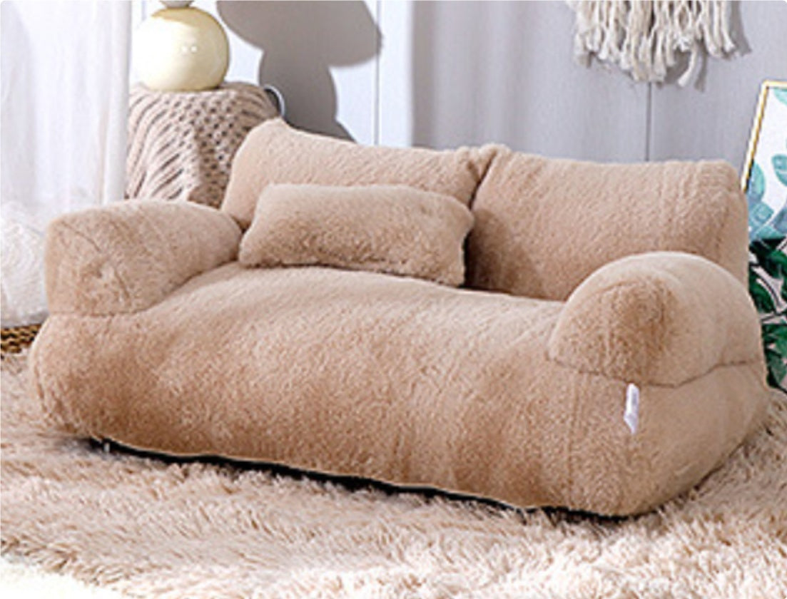 Luxury Plush Pet Bed Sofa Style Winter Warm Nest
