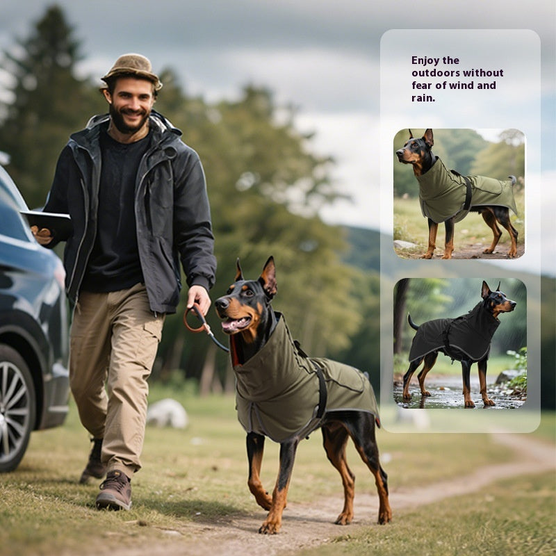 Waterproof Rainproof Pet Shell Jacket Dual-Use Trench Coat