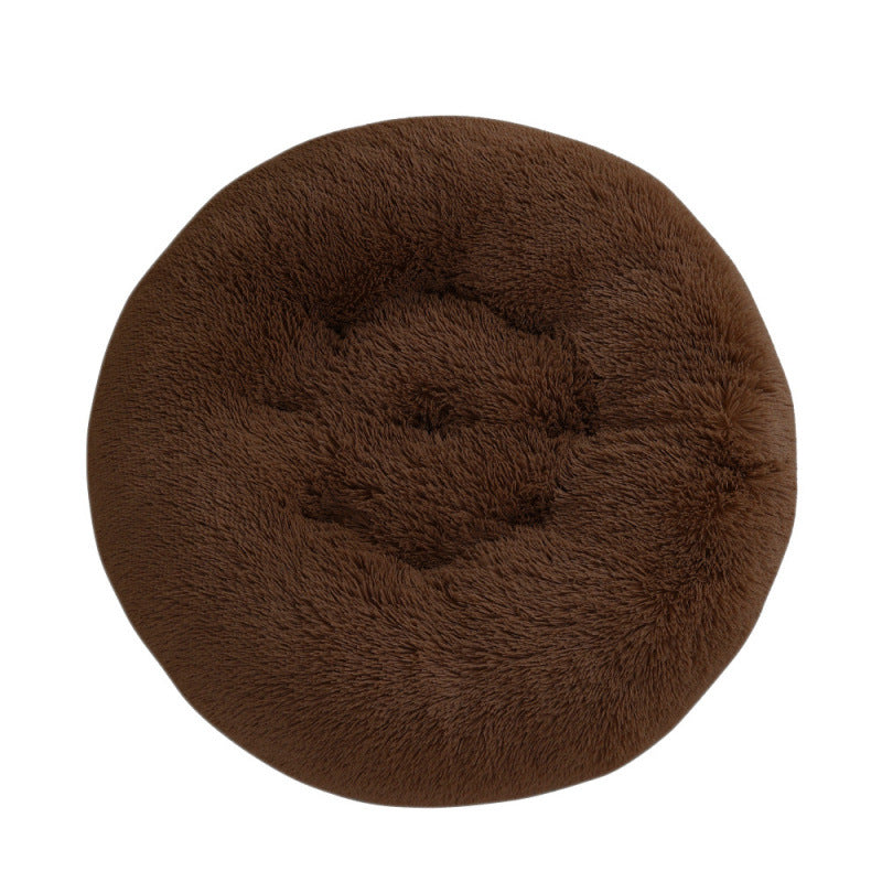 Round Plush Pet Mat Warm Soft Sleeping Bed
