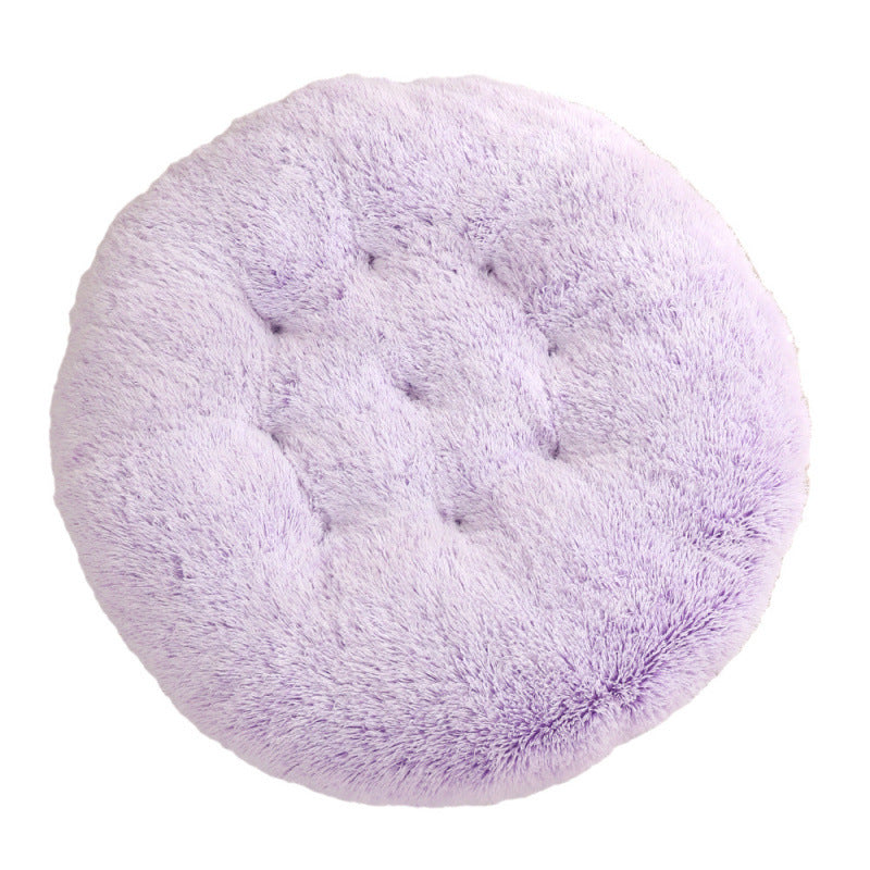 Round Plush Pet Mat Warm Soft Sleeping Bed