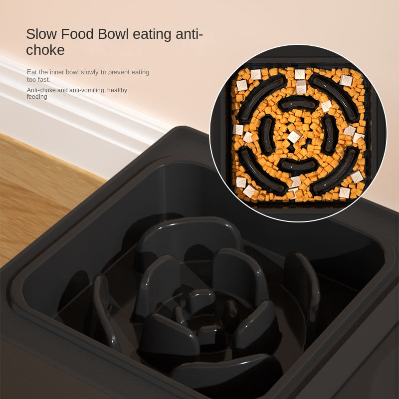 Adjustable Elevated Pet Double Bowl Stainless Steel Feeding Stand