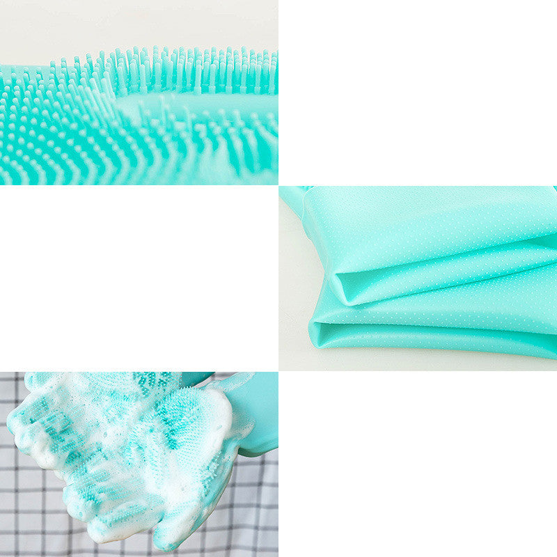 Silicone Pet Grooming Glove Hair Removal Bath Massage Brush