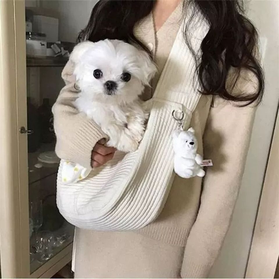 Handmade Pet Travel Carrier Canvas Shoulder Tote Bag