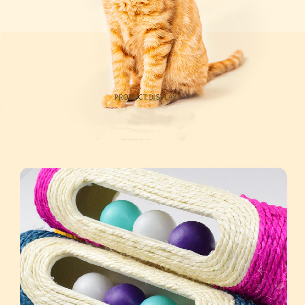 Long Sisal Drum Pet Chew Toy Set of Three