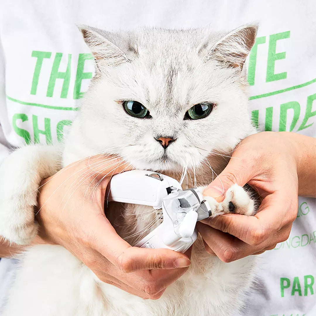 Professional Pet Nail Clipper With LED Light Trimmer Tool