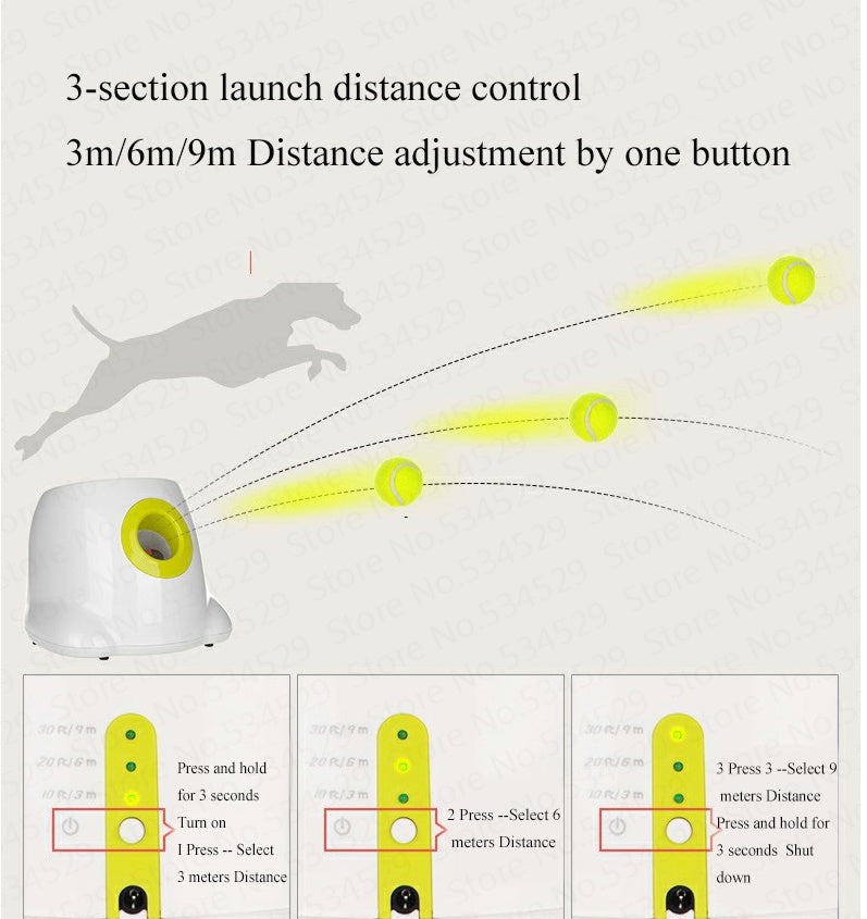 Automatic Interactive Pet Ball Launcher