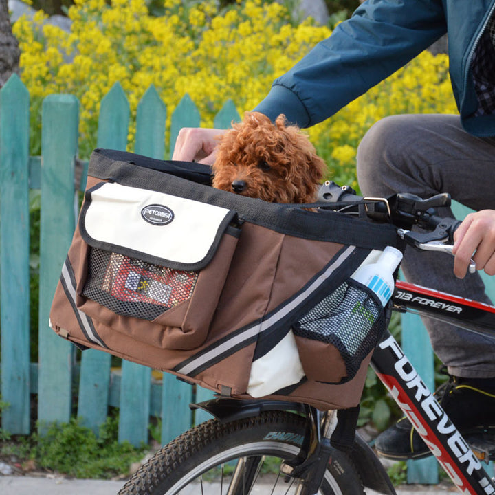 Removable Pet Bicycle Carrier Front Basket for Small Pets