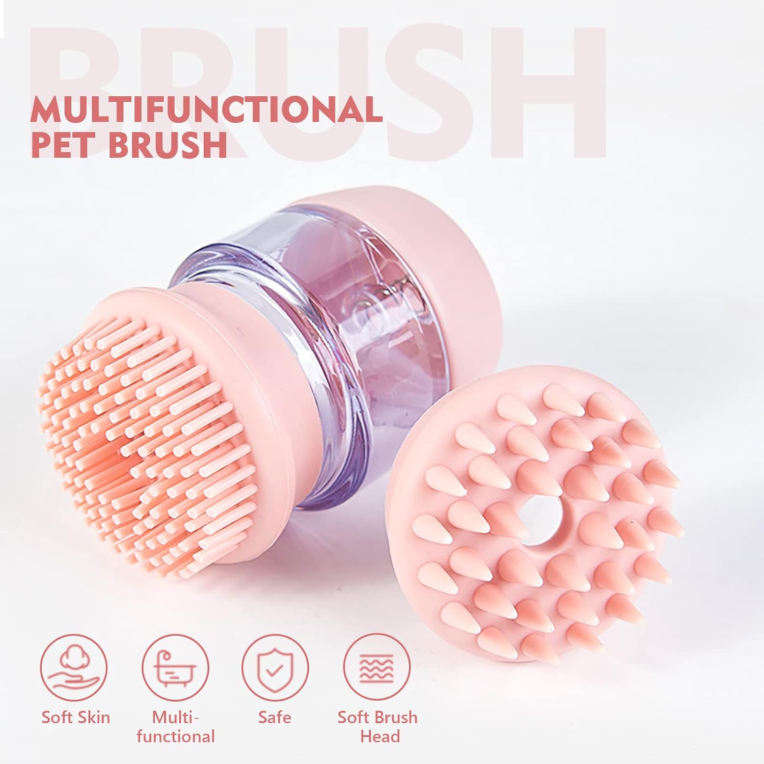 Pet Bath Brush Silicone Grooming Brush