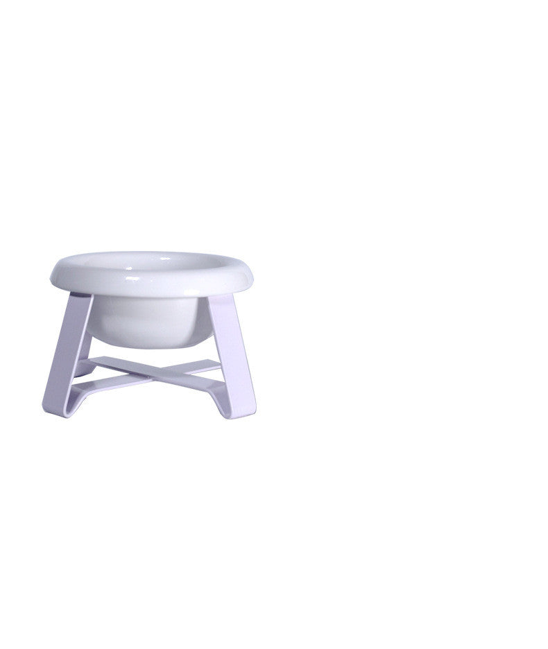 2-in-1 Pet Feeding Bowl With Iron Stand Anti Slip Design