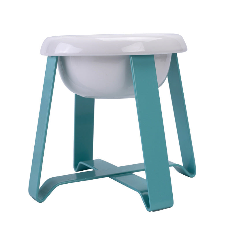 2-in-1 Pet Feeding Bowl With Iron Stand Anti Slip Design