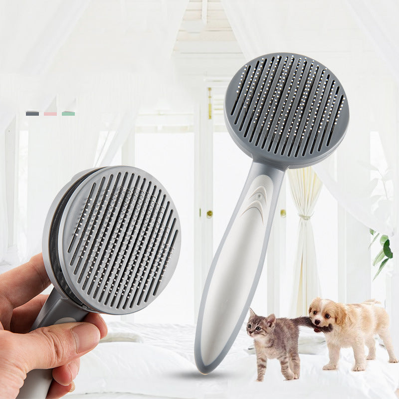 Pet Slicker Grooming Brush Comb Easy Clean Fur Shedding Tool