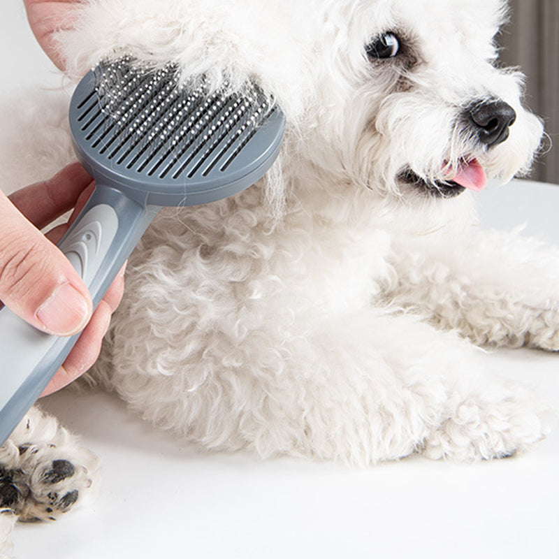 Pet Slicker Grooming Brush Comb Easy Clean Fur Shedding Tool