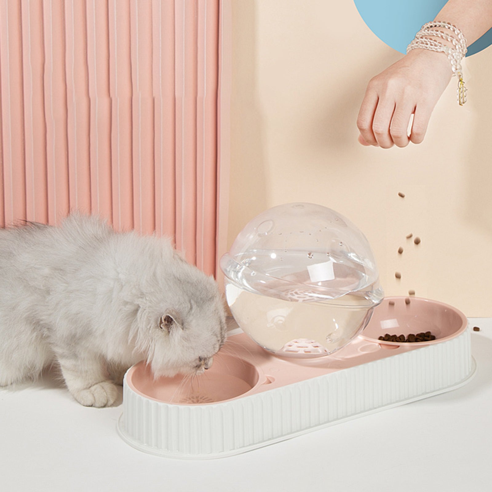 Automatic Pet Feeder And Water Dispenser Bowl Drinkers