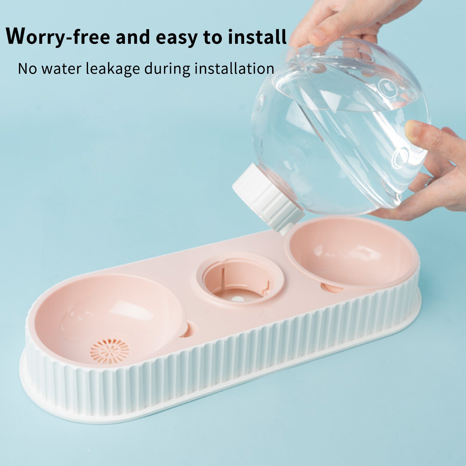 Automatic Pet Feeder And Water Dispenser Bowl Drinkers