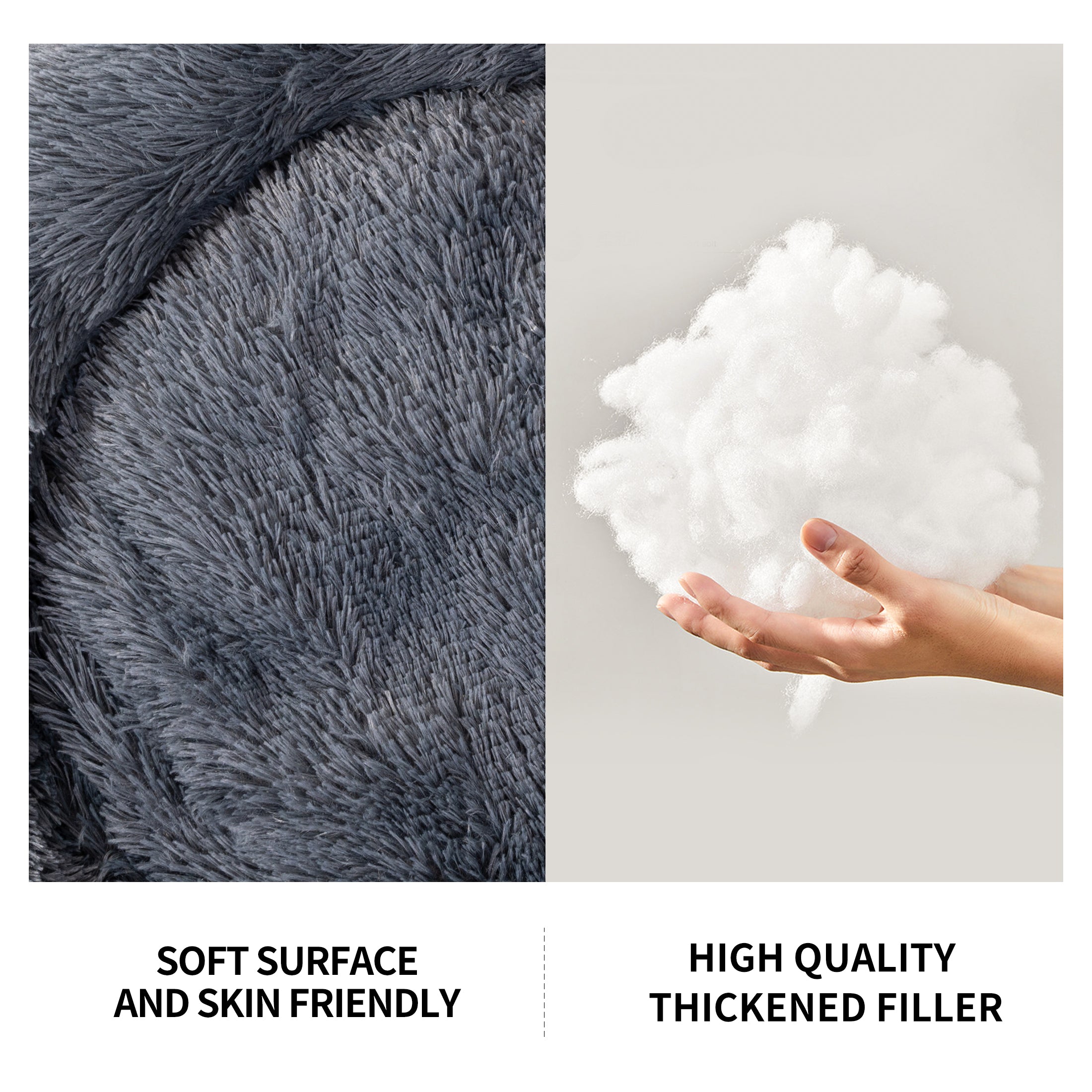 Washable Round Pet Bed Soft Doughnut Cushion For Medium Pets