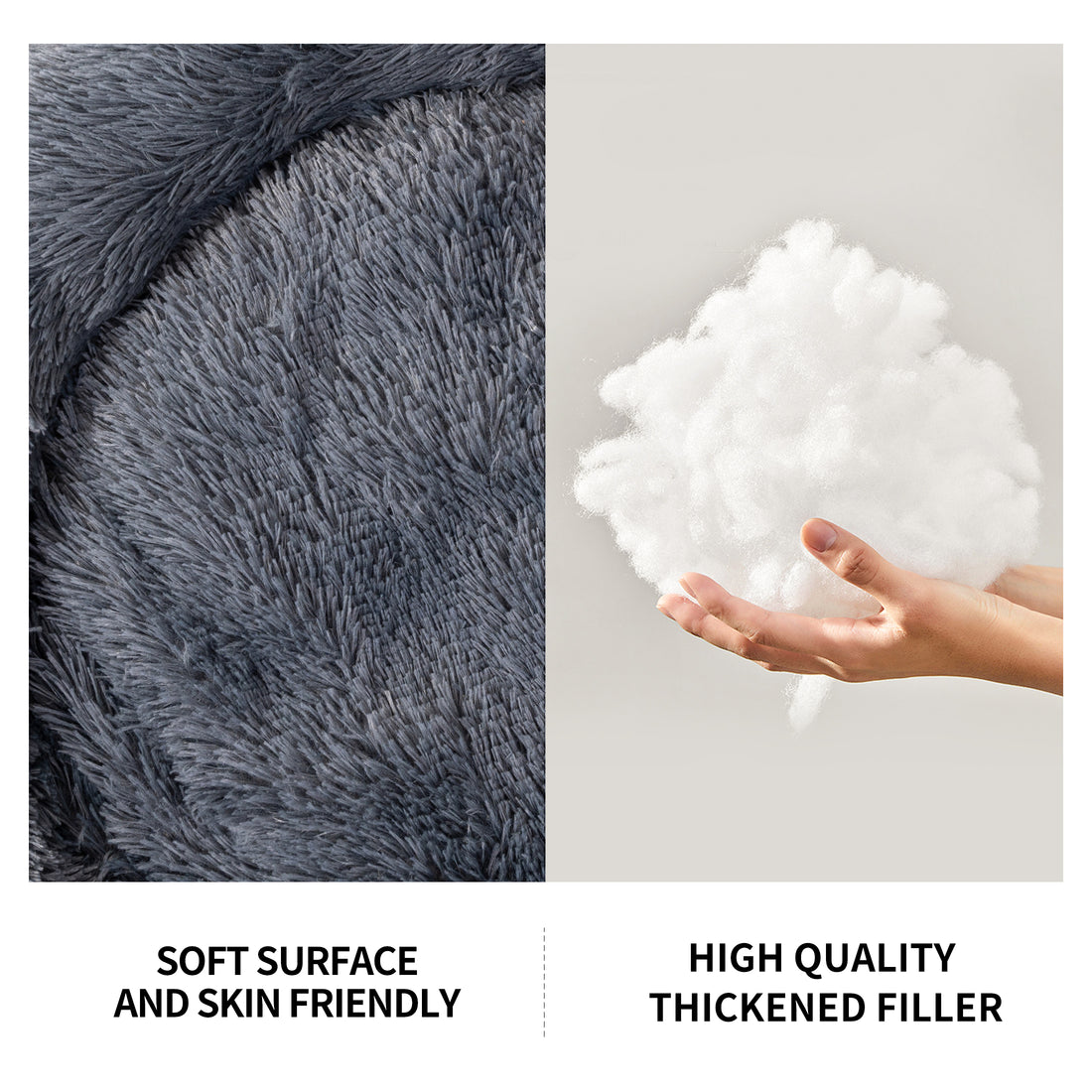 Washable Round Pet Bed Soft Doughnut Cushion For Medium Pets
