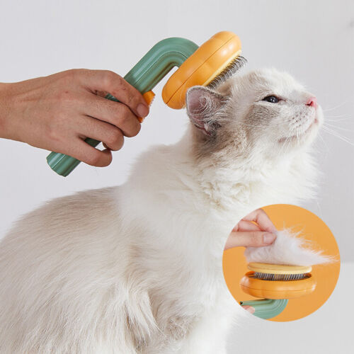Pet Pumpkin Self-Cleaning Slicker Brush For Grooming Fur