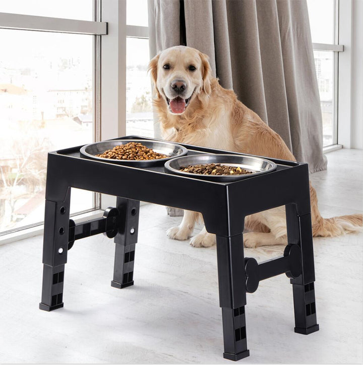 Elevated Pet Feeding Bowl With Neck Protection Anti Tumble Design