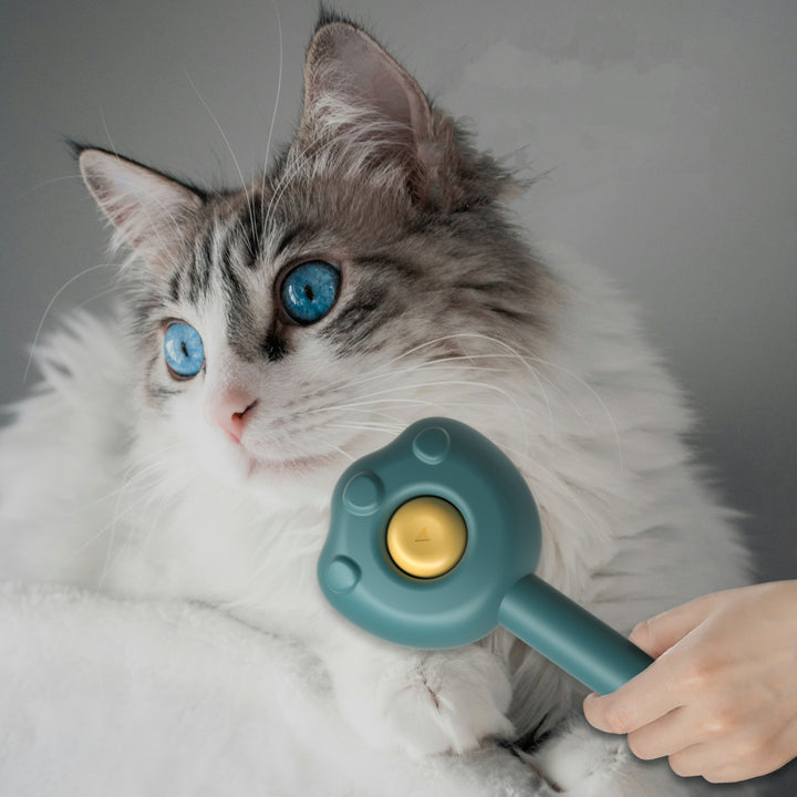 Pet Self-Cleaning Grooming Comb Hair Remover With Handle