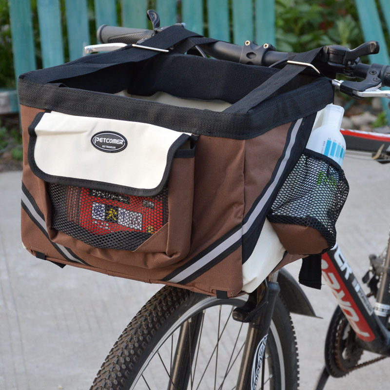 Removable Pet Bicycle Carrier Front Basket for Small Pets