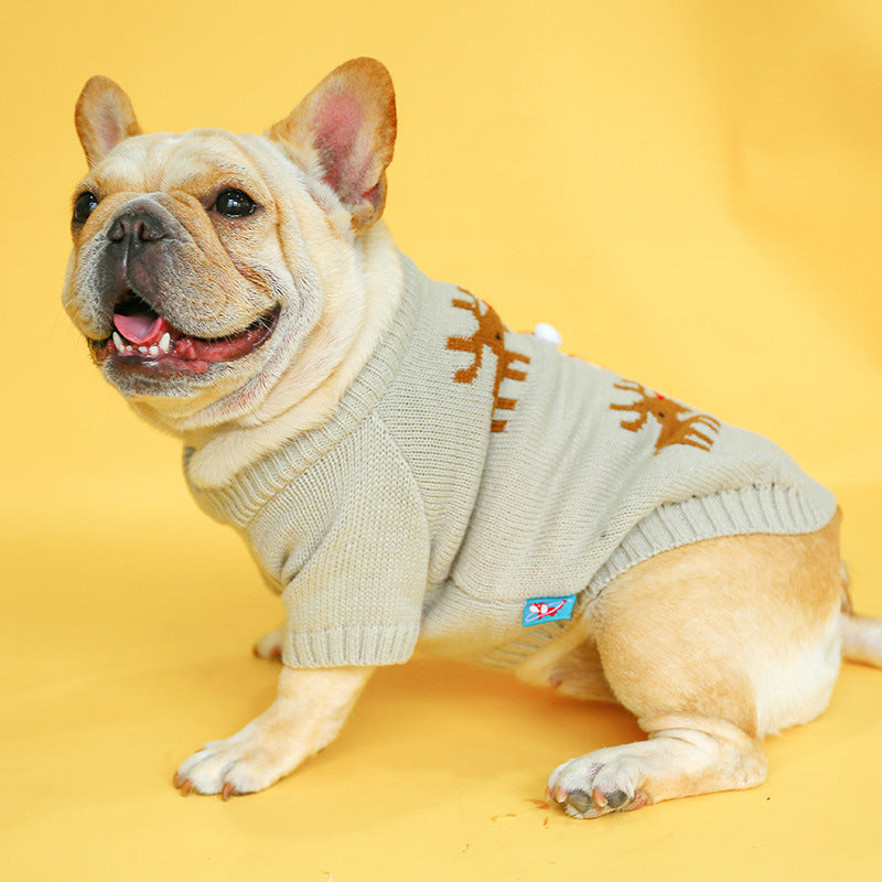 Festive Pet Christmas Sweater Warm Holiday Knit Wear