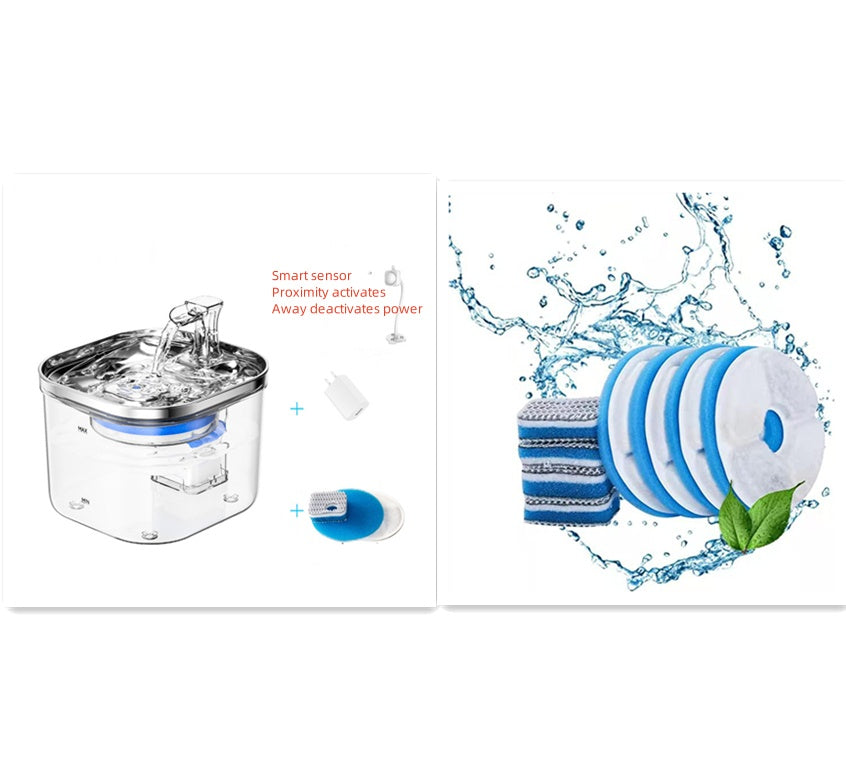 Stainless Steel Automatic Pet Water Fountain Intelligent Dispenser