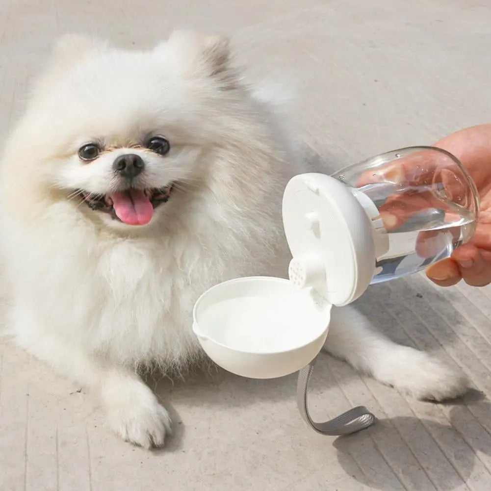 Portable Pet Water Bottle Travel Drinking Cup With Lanyard