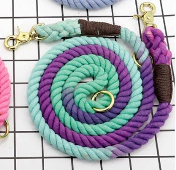 Multi-Color Cotton Pet Leash Durable Long Walking Lead