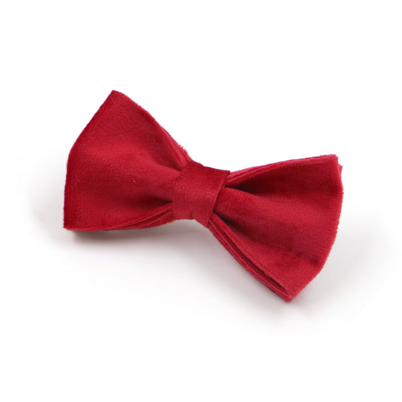 Dark Grey Velvet Pet Collar With Leash