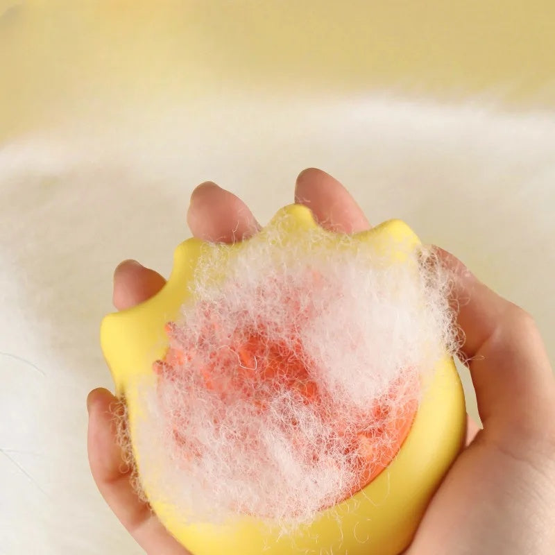Pet Bath and Massage Brush with Shampoo Box Grooming Comb