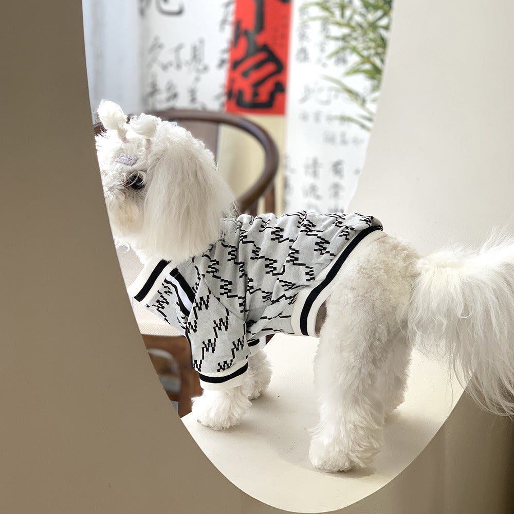 Autumn Winter Pet Jacket Zippered Warm Coat