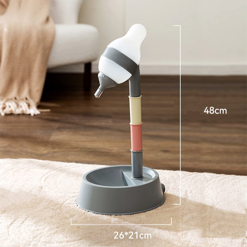Adjustable Standing Pet Water Dispenser With Detachable Pole