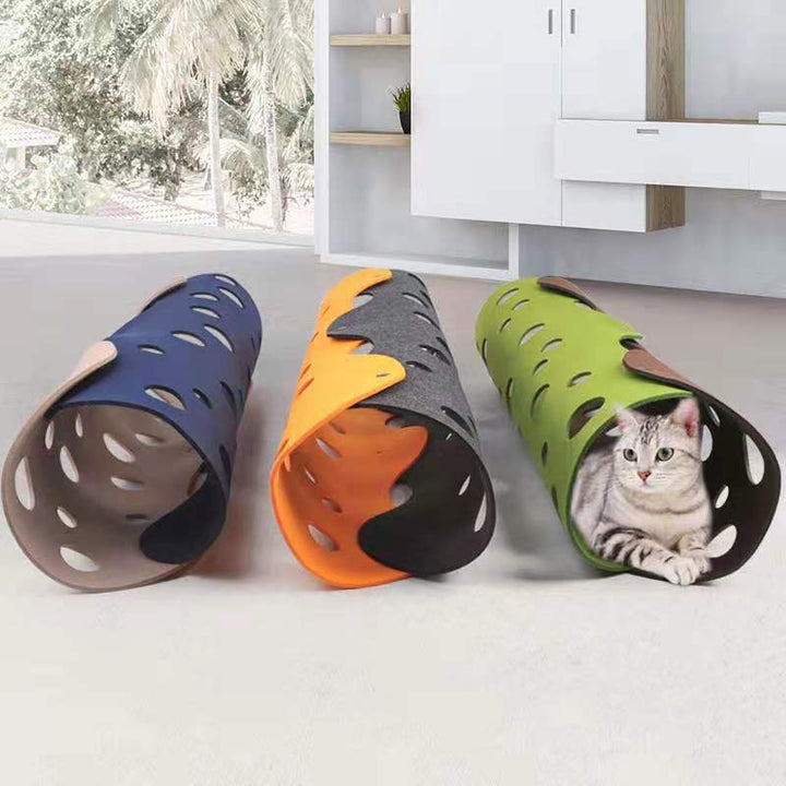Removable Felt Pet Tunnel Interactive Toy