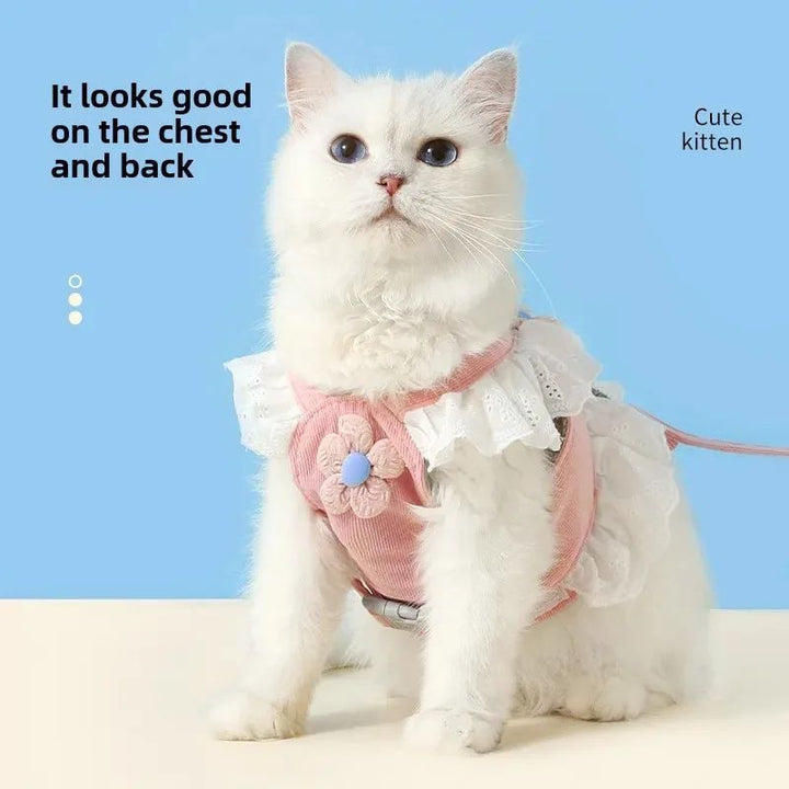 Pet Leash Collar Summer Clothes