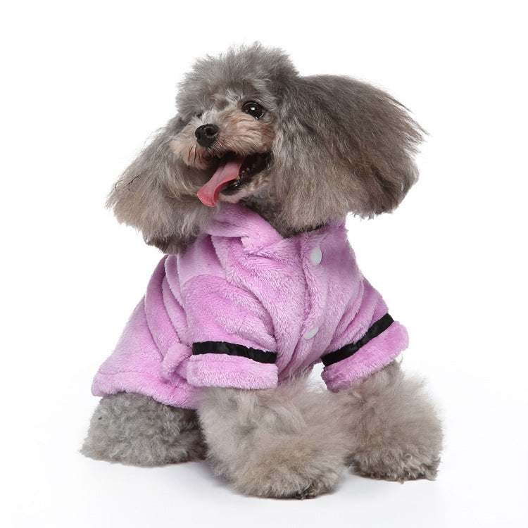 Pet Bathrobe And Towel Soft Absorbent Pet Clothes