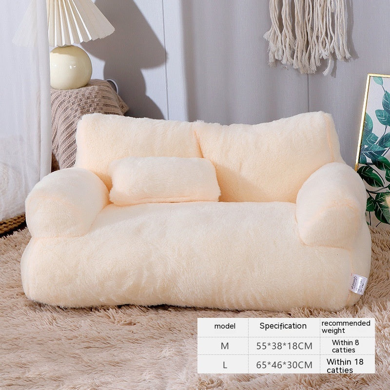 Luxury Plush Pet Bed Sofa Style Winter Warm Nest
