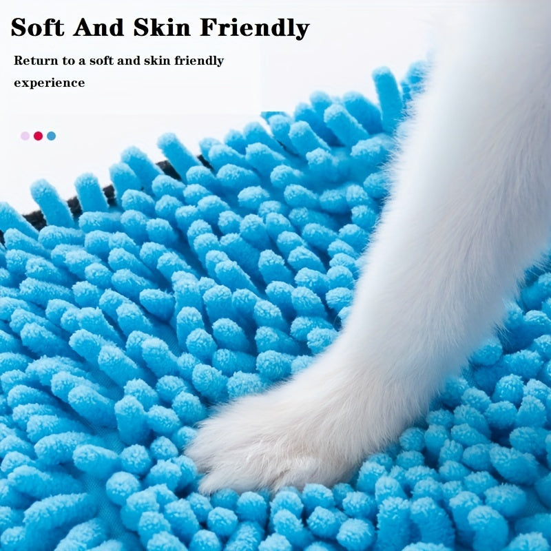 Super Absorbent Microfiber Pet Towel Quick-Dry Washable with Hand Pockets