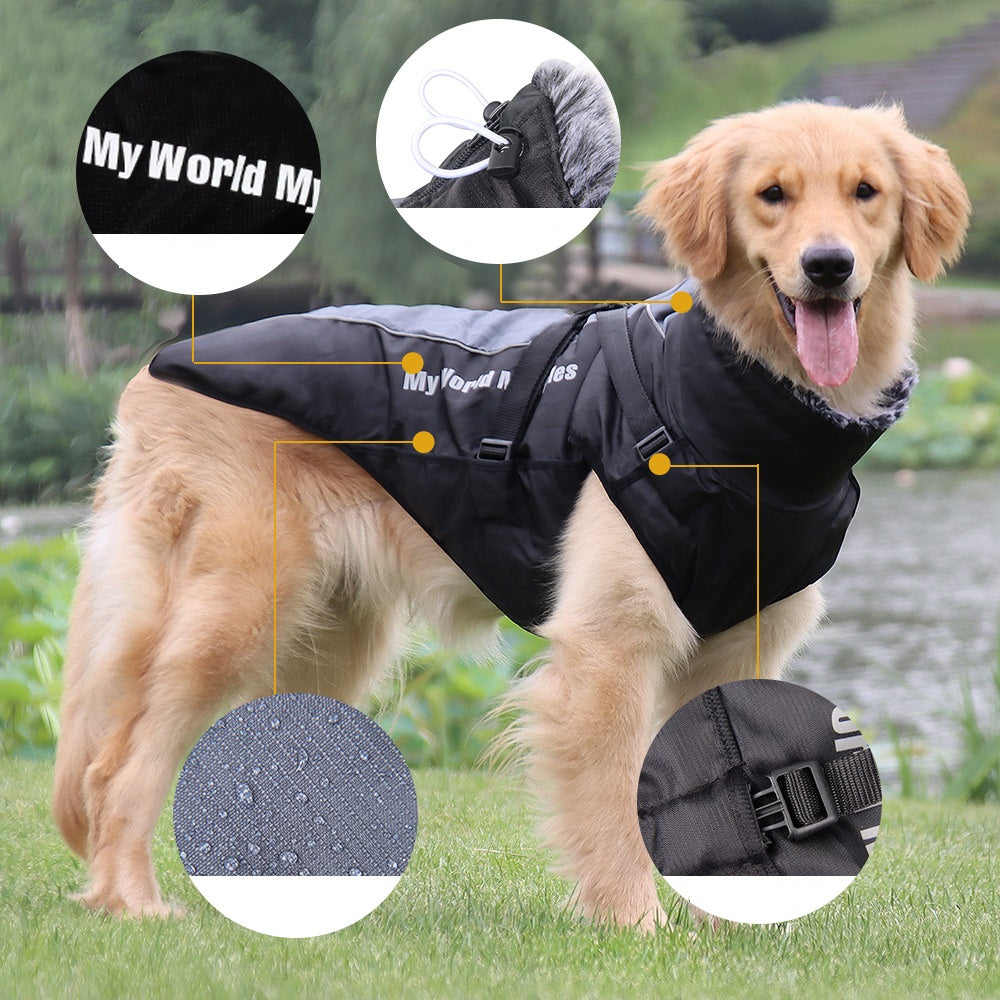 Warm Waterproof Reflective Pet Shell Jacket Outdoor Coat