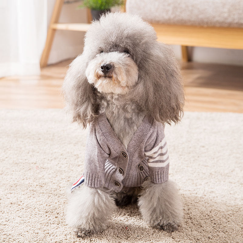 Warm Pet Sweater Coat Cozy Knit Outerwear