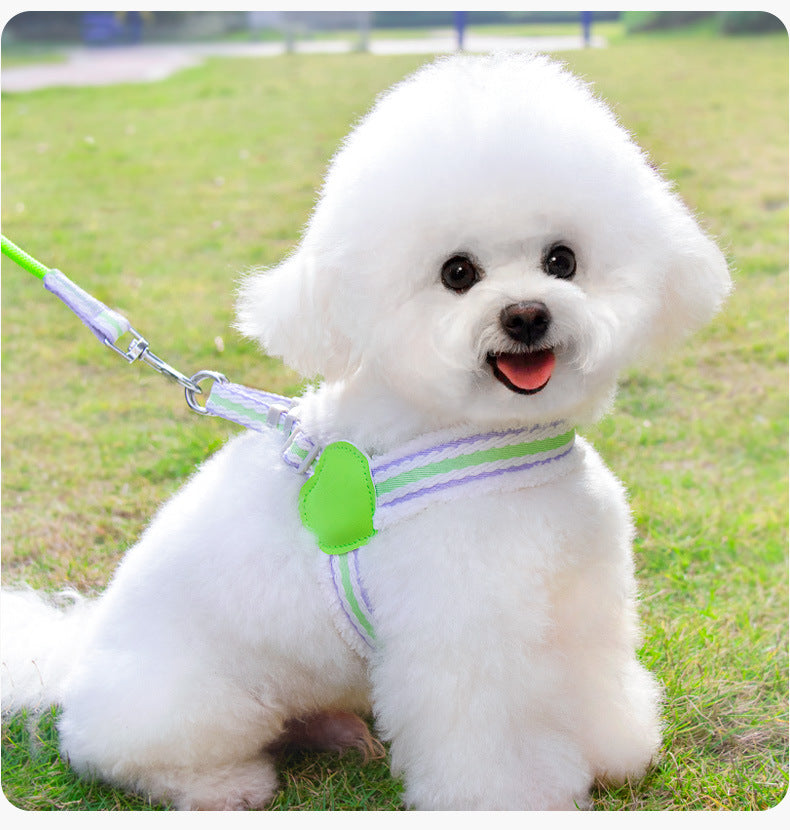 Summer Breathable Pet Chest Vest Leash Soft Adjustable Walking Harness