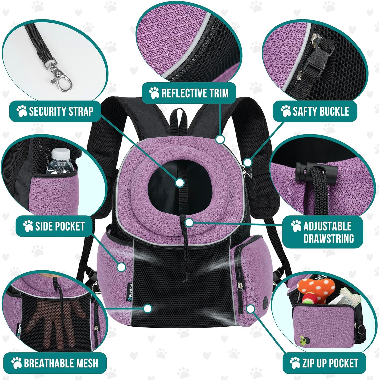 Portable Pet Carrier Backpack Breathable Travel Bag for Pets