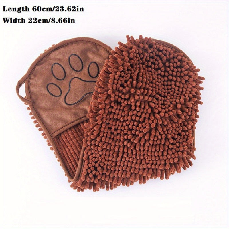 Super Absorbent Microfiber Pet Towel Quick-Dry Washable with Hand Pockets