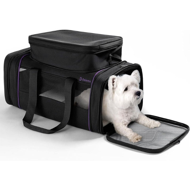 Portable Expandable Pet Travel Carrier Soft Bag For Flights