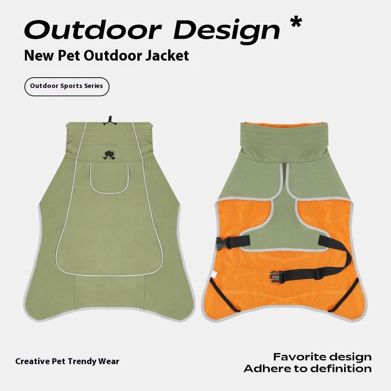 Waterproof Rainproof Pet Shell Jacket Dual-Use Trench Coat