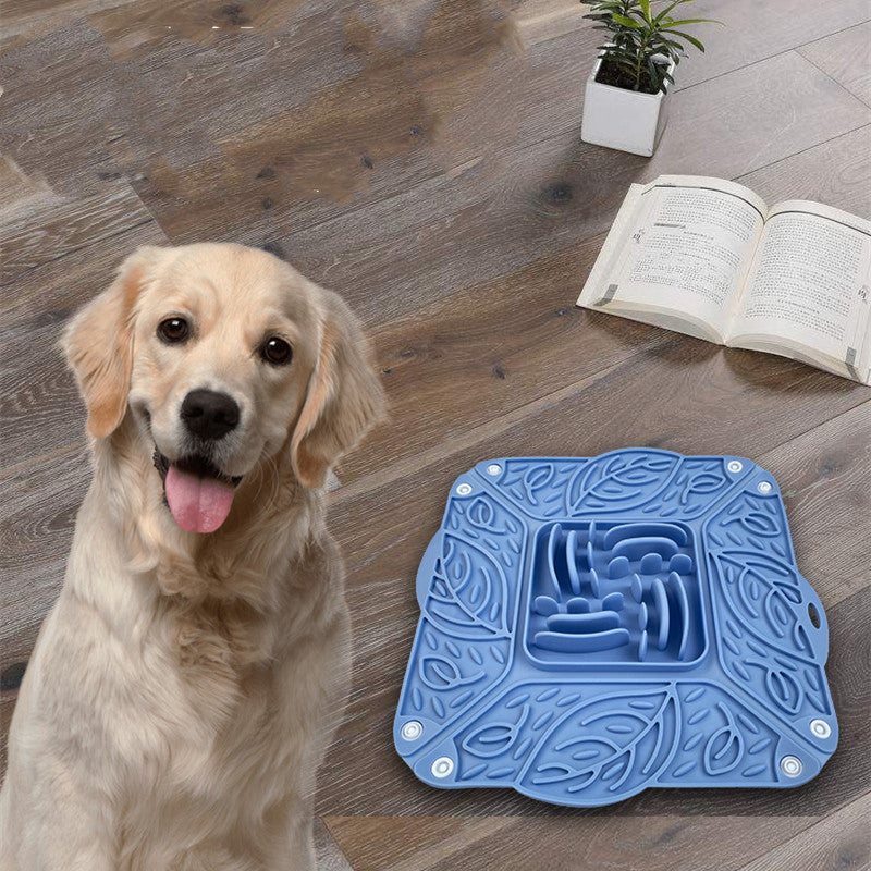 Pet Silicone Foldable Slow Feeding Mat Multi Functional Bowl