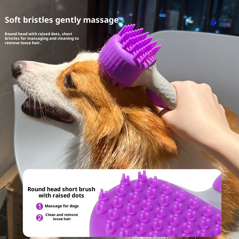 Pet Bath and Shower Brush Hair Cleaning Grooming Tool