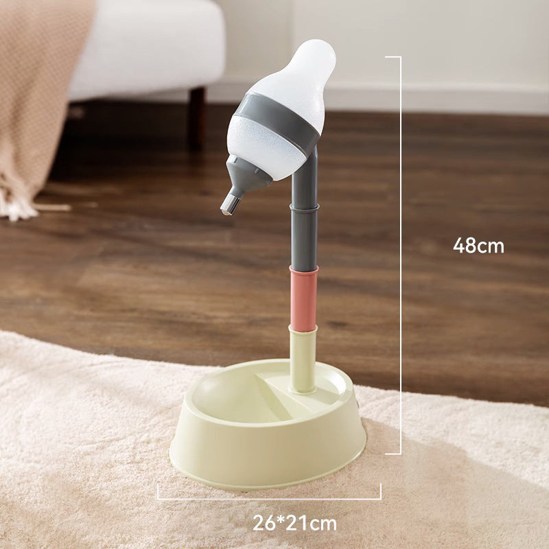 Adjustable Standing Pet Water Dispenser With Detachable Pole