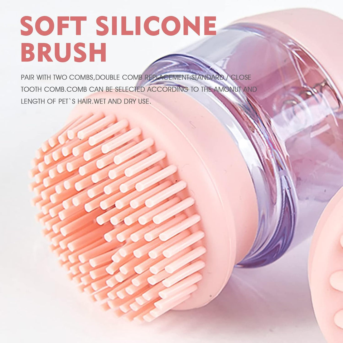 Pet Bath Brush Silicone Grooming Brush